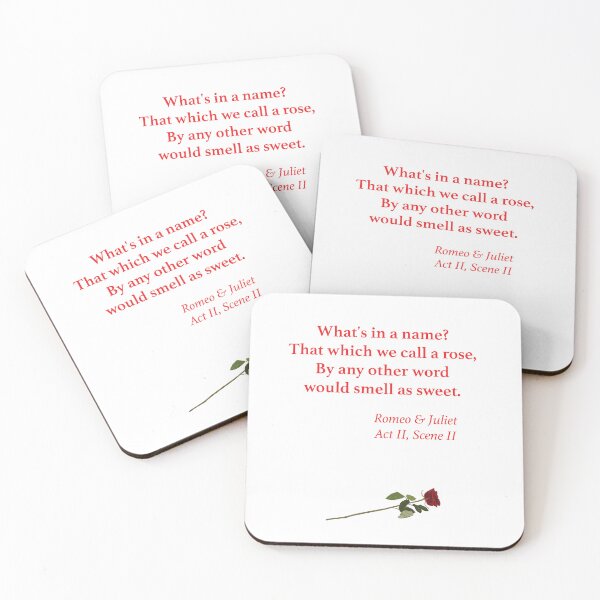Item preview, What's in a name (Romeo & Juliet quotation) designed and sold by ThatsNovelGifts.