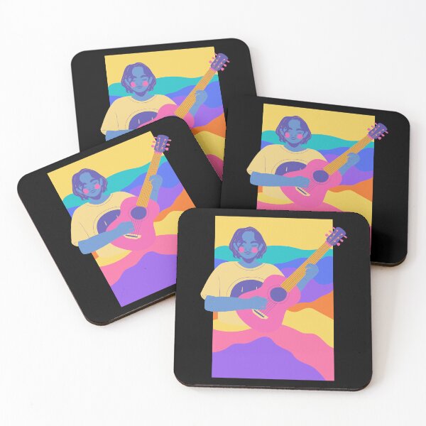 Item preview, Cool Neon Colourful Girl Guitarist Art For Music Lovers And Musicians designed and sold by Funwithmusic.