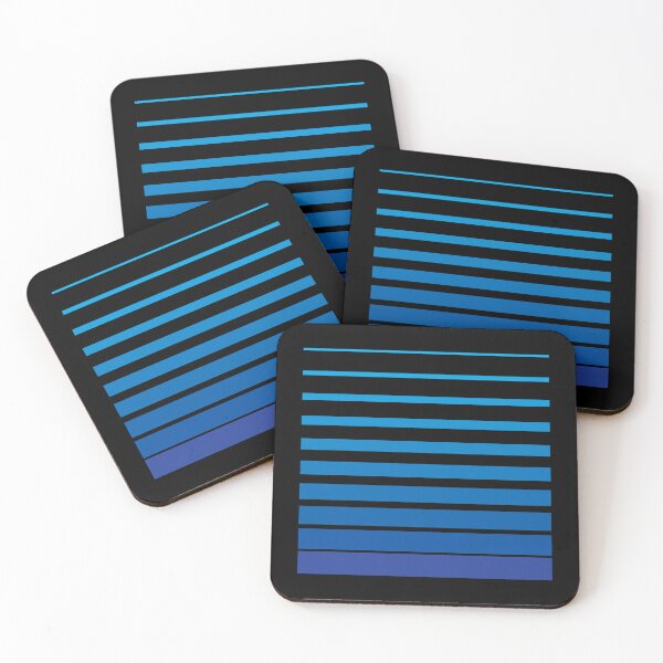 Item preview, Thin to Thick Lines in a Square Graphic (Blue on Black) designed and sold by STUDIO-72.