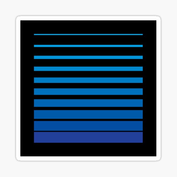 Item preview, Thin to Thick Lines in a Square Graphic (Blue on Black) designed and sold by STUDIO-72.