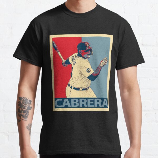 Vintage MLB Team Apparel Miguel Cabrera Detroit Tigers Jersey T-Shirt Medium