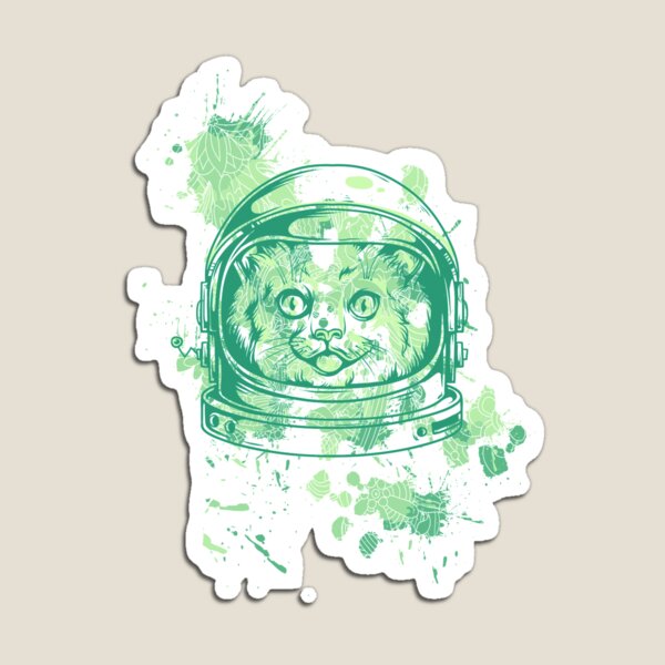 Vista previa del artículo con la obra «Un gatito genial con un casco de astronauta va al espacio - Pop Cuture», diseñado y vendido por dylan150488.