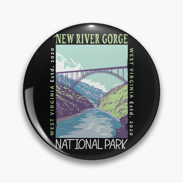 Item preview, New River Gorge National Park West Virginia Distressed designed and sold by KrisSidDesigns.