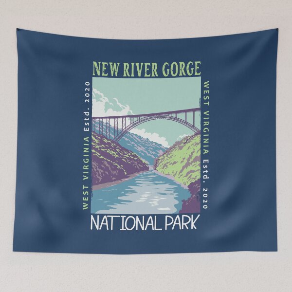 Item preview, New River Gorge National Park West Virginia Distressed designed and sold by KrisSidDesigns.