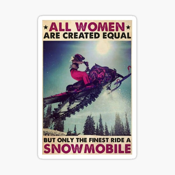 "women love snowmobile meaning quotes" Sticker by paulodesign26 Redbubble