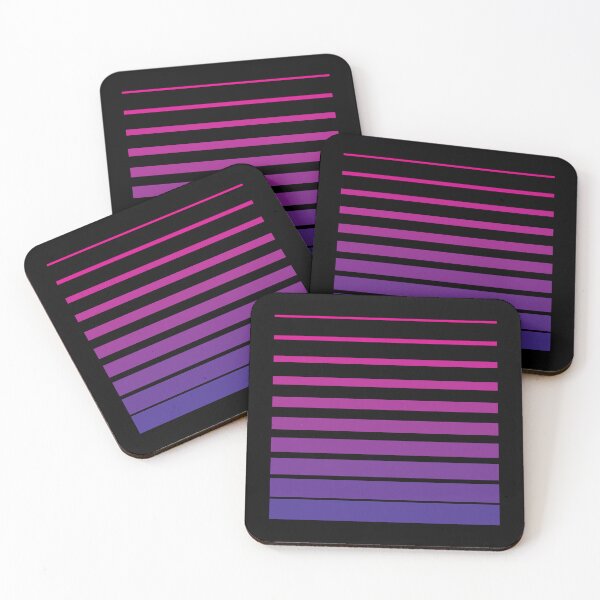 Item preview, Thin to Thick Lines in a Square Graphic (Purple on Black) designed and sold by STUDIO-72.