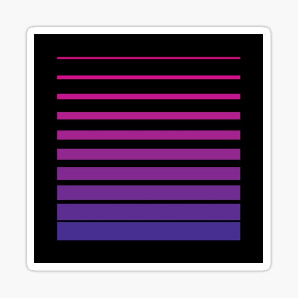 Item preview, Thin to Thick Lines in a Square Graphic (Purple on Black) designed and sold by STUDIO-72.
