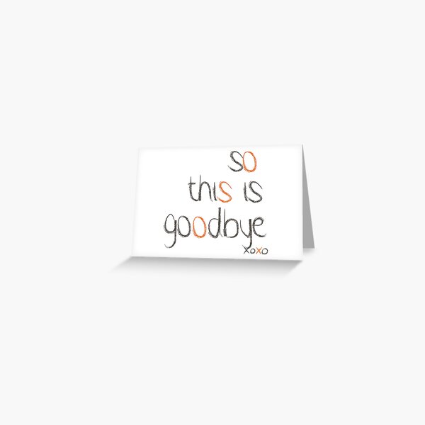 Item preview, So This Is Goodbye designed and sold by crayonista.
