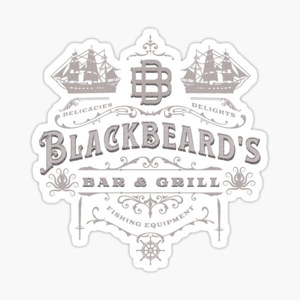 Aperçu de l'œuvre Blackbeard's Bar & Gril créée et vendue par Printshac.