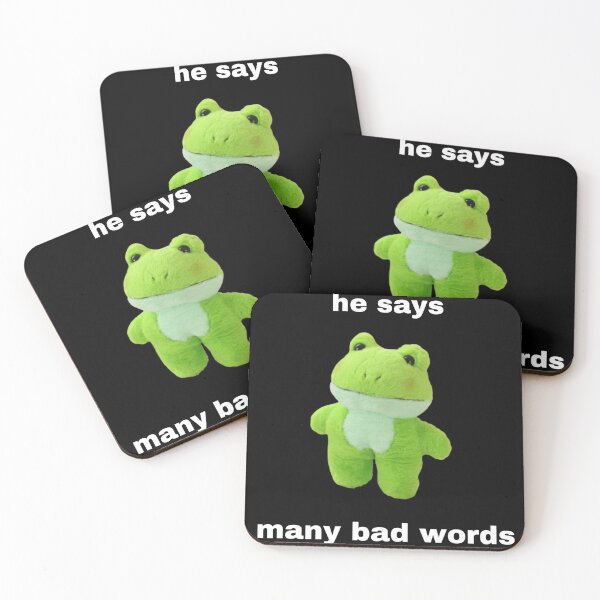 Item preview, "he says many bad words" frog designed and sold by cherrydanny.