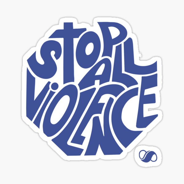 Stop All Violence (Violet) Sticker