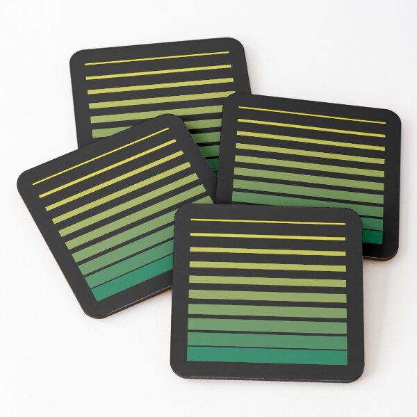 Item preview, Thin to Thick Lines in a Square Graphic (Green on Black) designed and sold by STUDIO-72.