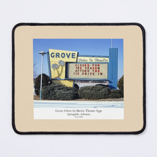 Item preview, Grove Drive-in Movie Theatre Sign, Springdale, Arkansas, Photo designed and sold by hjsmith.