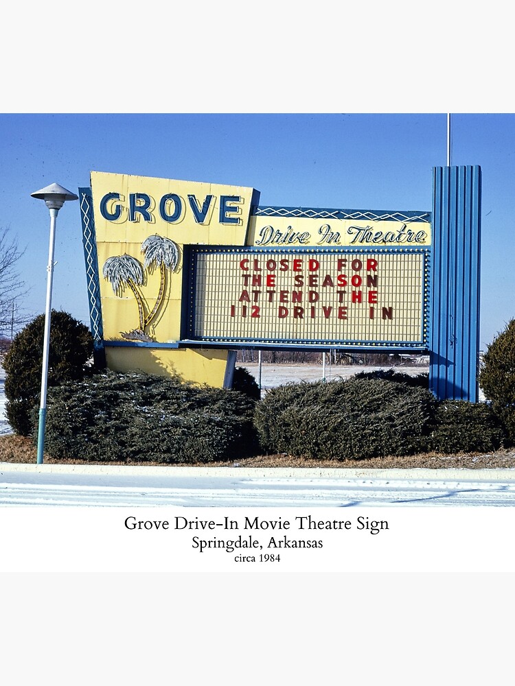"Grove Drivein Movie Theatre Sign, Springdale, Arkansas, Photo
