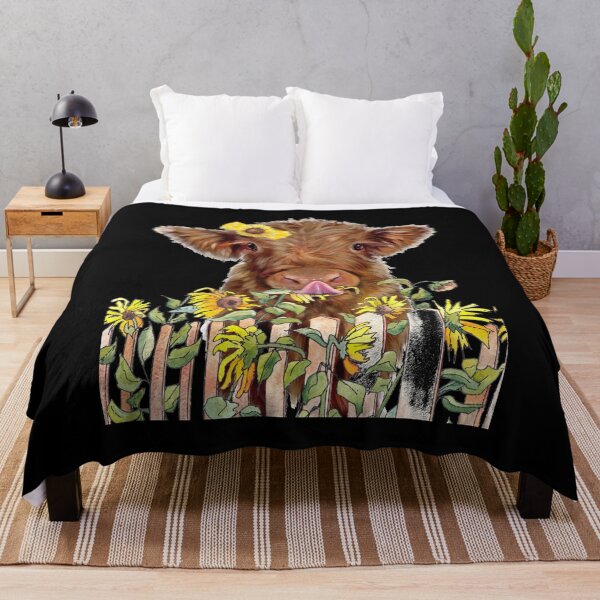 Item preview, Baby Highland Cow Munching on Sunflowers designed and sold by iPOPit.