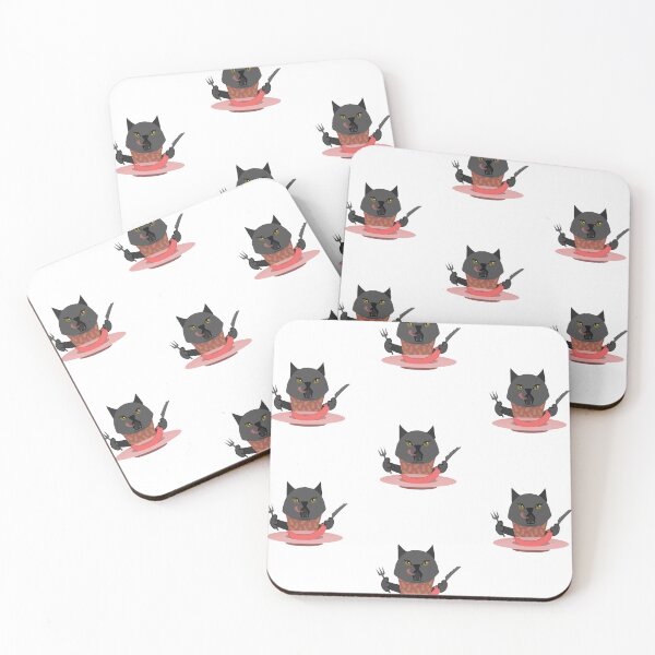 Item preview, Sticker "Cat eats sausage" designed and sold by IrenSuslenko.