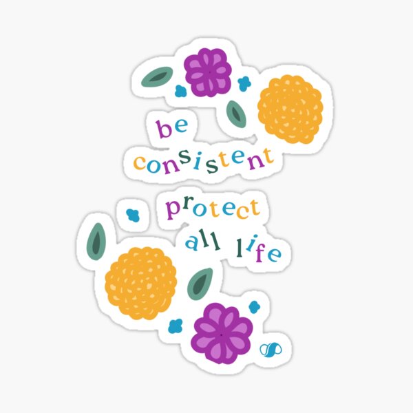 Be Consistent (Doodle) Sticker