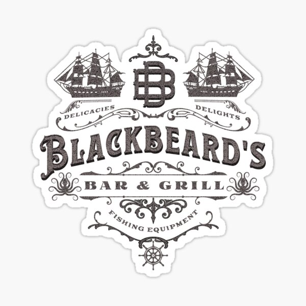 Aperçu de l'œuvre Blackbeard's Bar & Gril créée et vendue par Printshac.