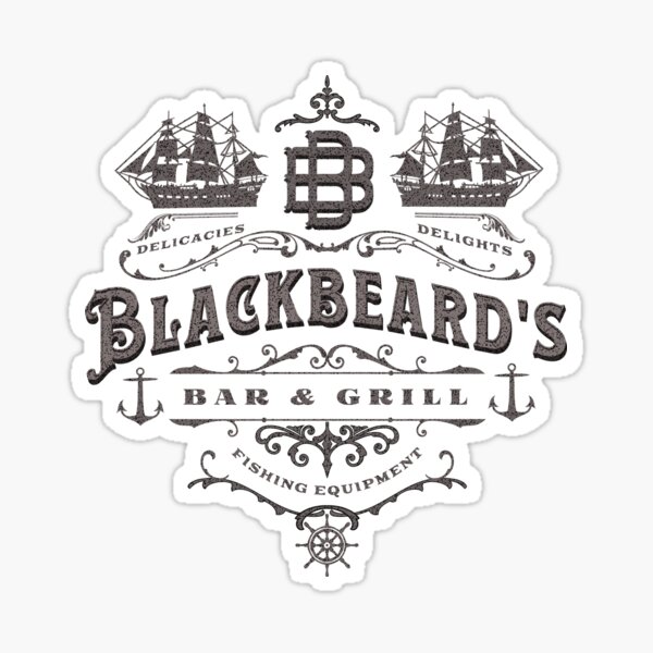 Aperçu de l'œuvre Blackbeard's Bar & Gril créée et vendue par Printshac.
