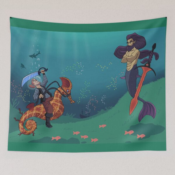 Item preview, Pirate Vs Merman designed and sold by munsterart.