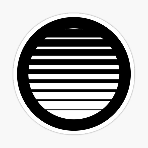 Item preview, Thin to Thick Lines in a Circle Graphic (White on Black) designed and sold by STUDIO-72.