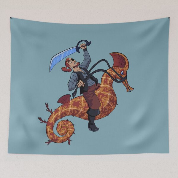 Item preview, Pirate On Sea Horse designed and sold by munsterart.