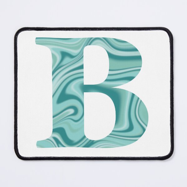 Item preview, B Initial Blue Teal Swirl designed and sold by julesanderson.