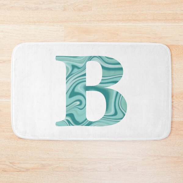 Item preview, B Initial Blue Teal Swirl designed and sold by julesanderson.