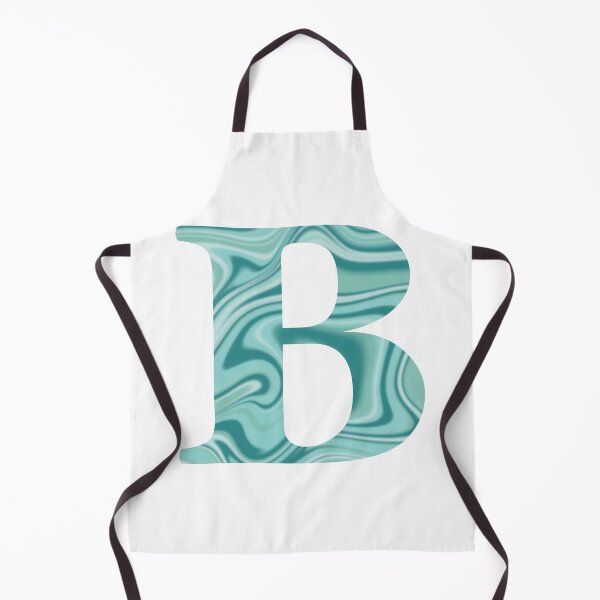 Item preview, B Initial Blue Teal Swirl designed and sold by julesanderson.