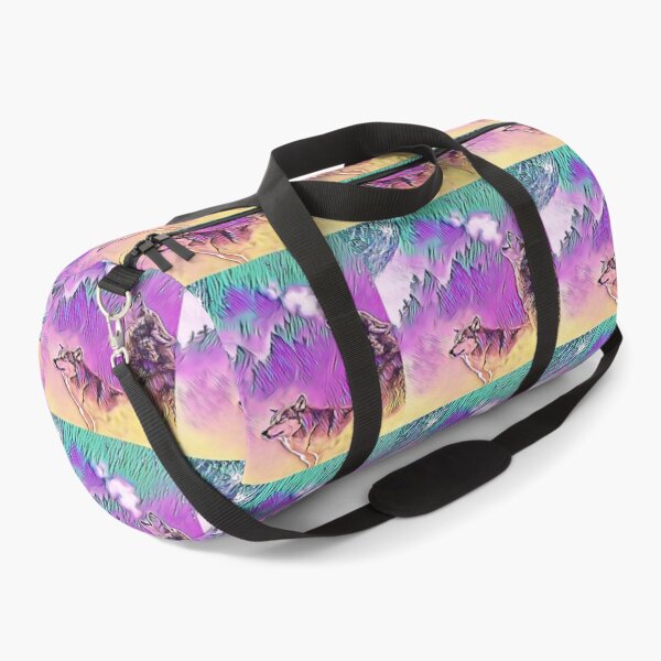 Item preview, Magic Wolf Art Colorful Wolves Howling To The Moon designed and sold by SolSel ⭐⭐⭐⭐⭐.