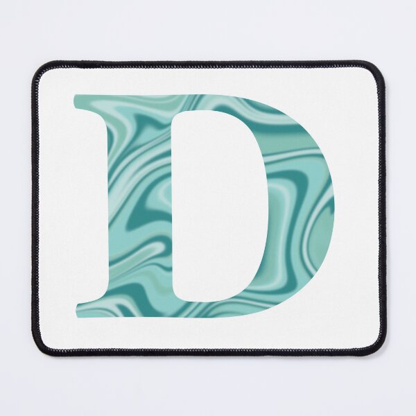 Item preview, D Initial Blue Teal Swirl designed and sold by julesanderson.