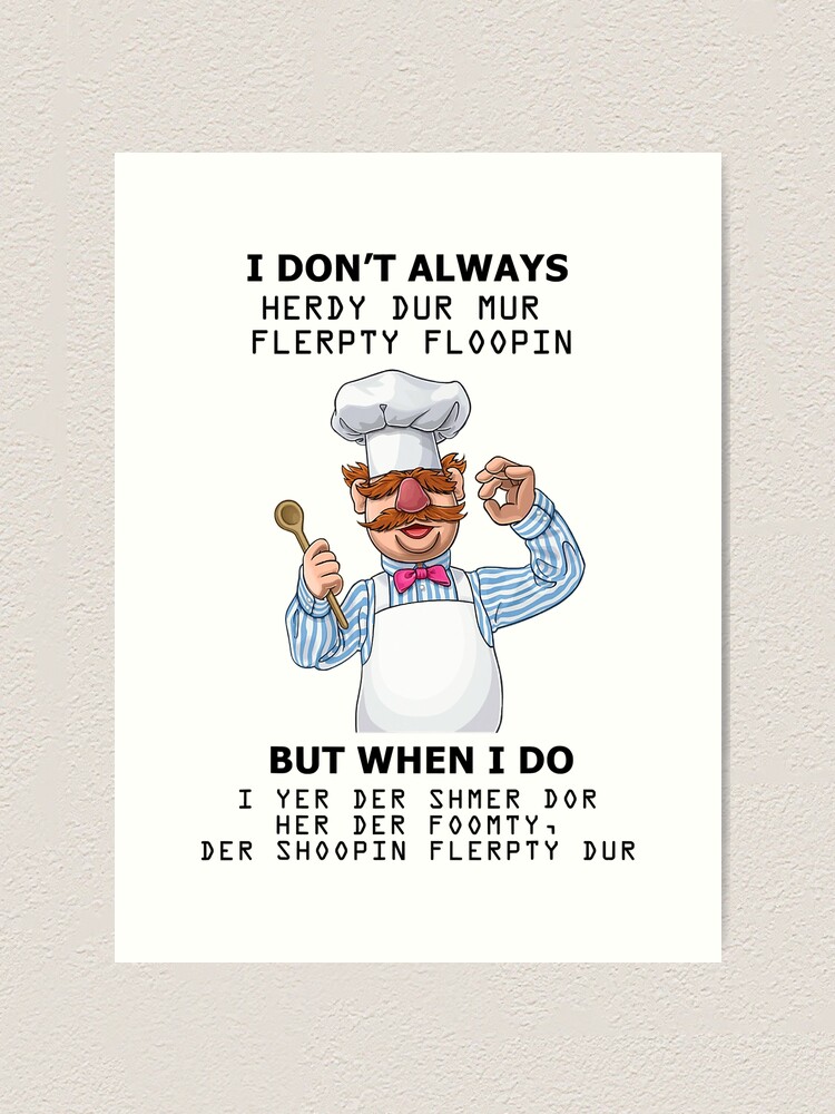 Kitchen Swedish Chef and chicken Art Board Print for Sale by