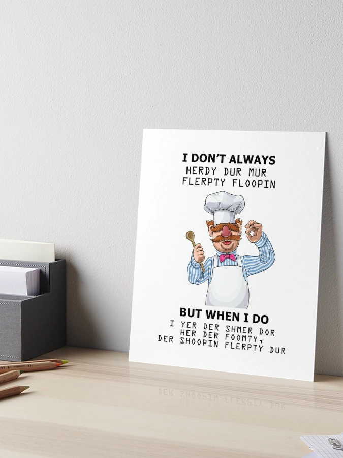 Kitchen Swedish Chef and chicken Art Board Print for Sale by