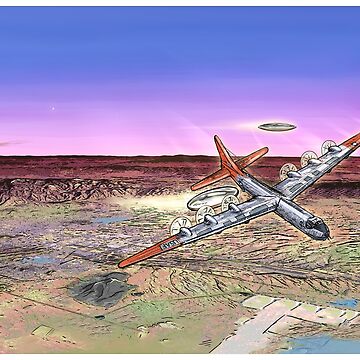 Artwork thumbnail, 'Flying Saucer Fever: Airborne UFO Encounters, 1950-1952' Book Cover Art (33oz, 2021) by ToInfinity