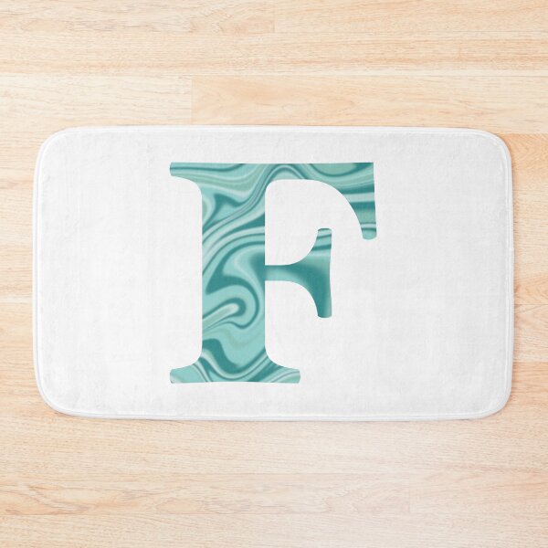 Item preview, F Initial Blue Teal Swirl designed and sold by julesanderson.