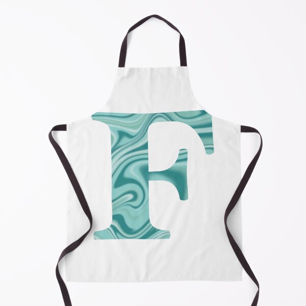 Item preview, F Initial Blue Teal Swirl designed and sold by julesanderson.
