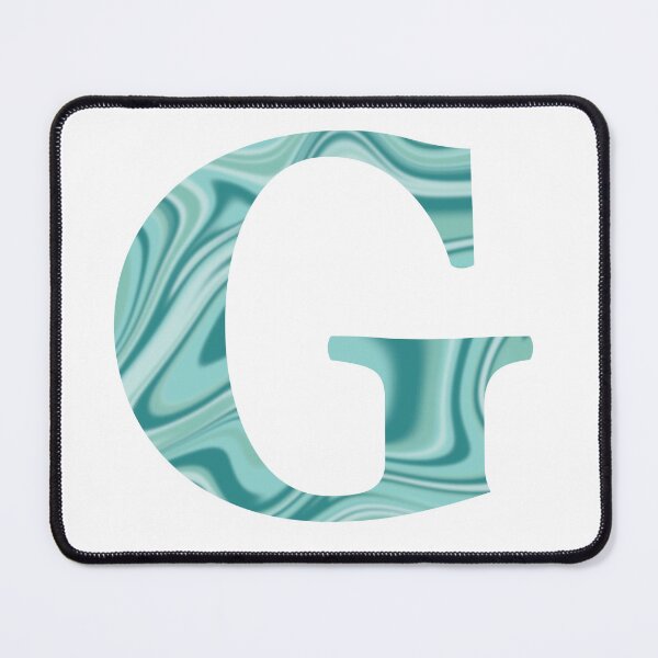 Item preview, G Initial Blue Teal Swirl designed and sold by julesanderson.