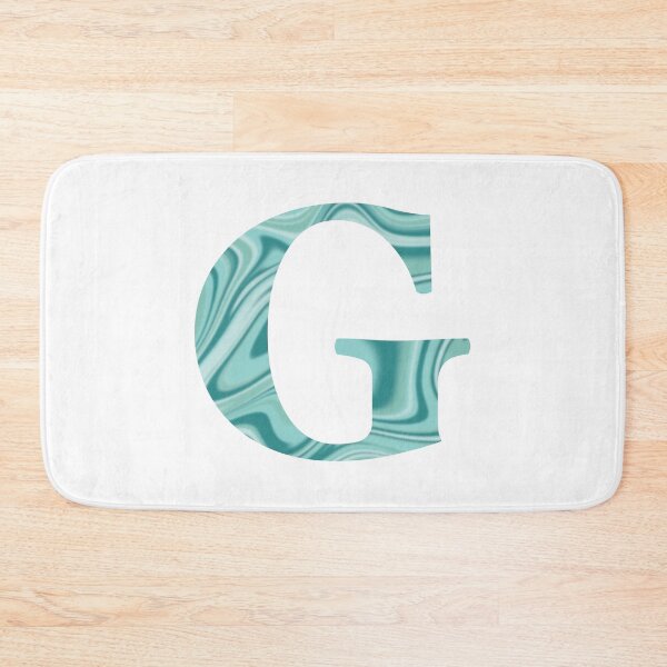Item preview, G Initial Blue Teal Swirl designed and sold by julesanderson.