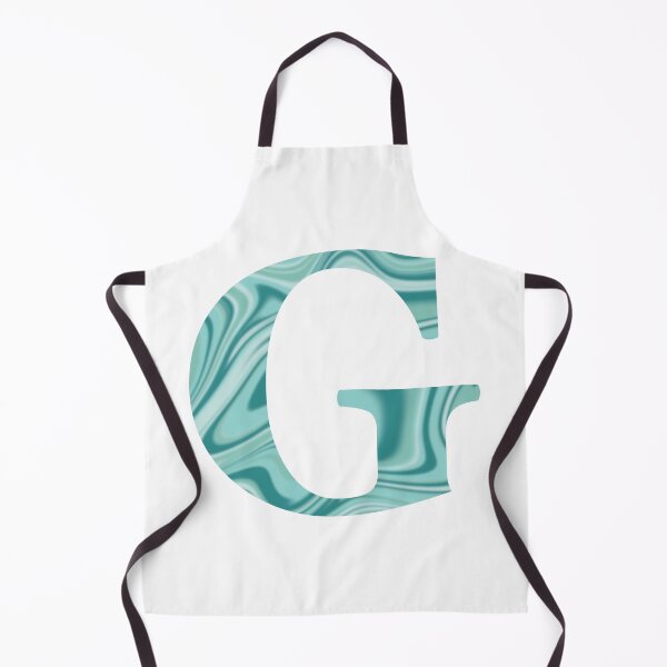 Item preview, G Initial Blue Teal Swirl designed and sold by julesanderson.