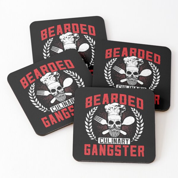 Item preview, Bearded Culinary Gangster Chef Skull Cooking BBQ Grilling designed and sold by ibarrbeat.