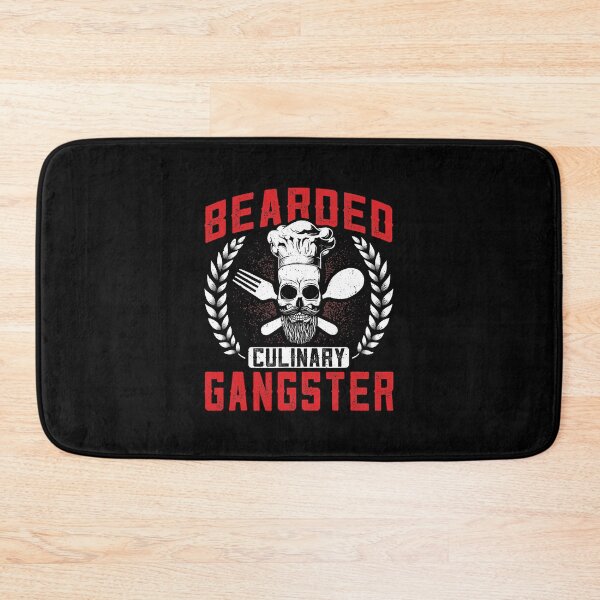 Item preview, Bearded Culinary Gangster Chef Skull Cooking BBQ Grilling designed and sold by ibarrbeat.