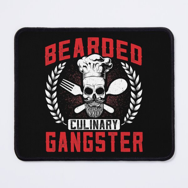 Item preview, Bearded Culinary Gangster Chef Skull Cooking BBQ Grilling designed and sold by ibarrbeat.