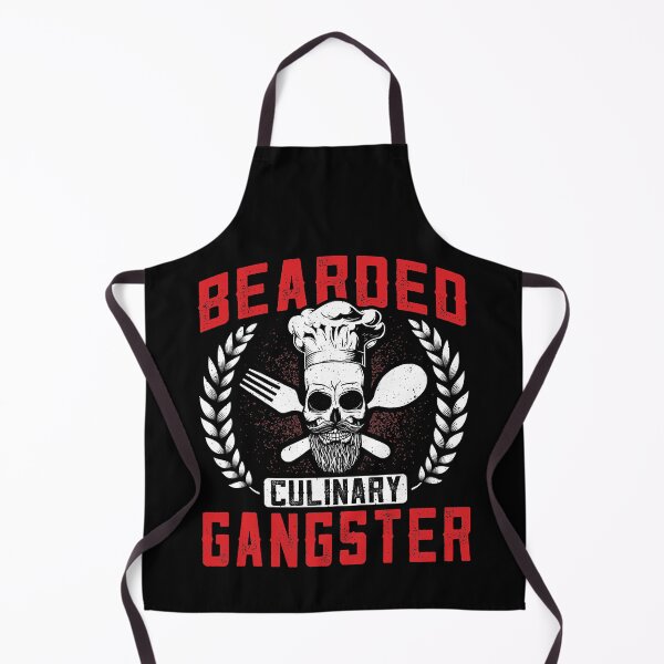 Item preview, Bearded Culinary Gangster Chef Skull Cooking BBQ Grilling designed and sold by ibarrbeat.