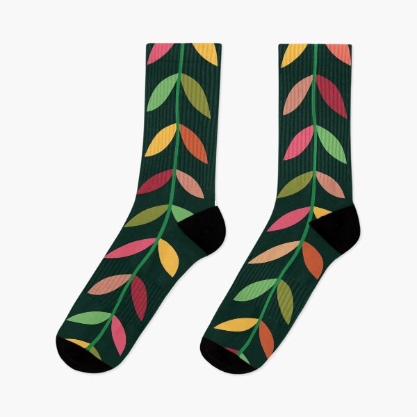 Item preview, Elegant Colorful Geometric Retro Leaves Pattern  designed and sold by Yasminepatterns .