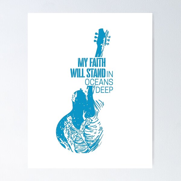 In Oceans Deep My Faith Will Stand Sign Wall Art Canvas, Christian Song  Lyrics Wall Art - Christ Follower Life