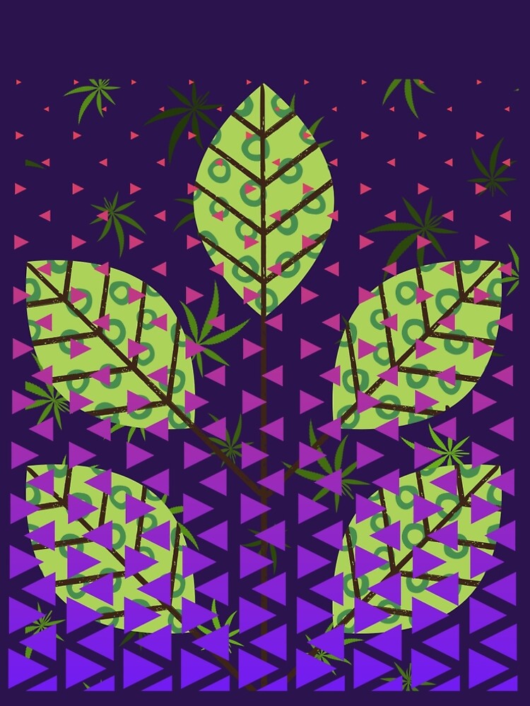 Thumbnail 5 of 5, A-Line Dress, Modular Gradient Leaf Pattern designed and sold by SBWorld.