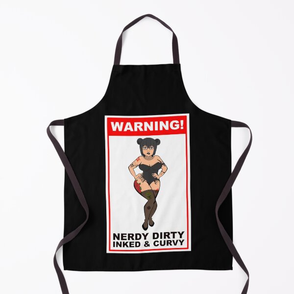 Item preview, WARNING NERDY DIRTY INKED & CURVY designed and sold by Chaos Apparel .