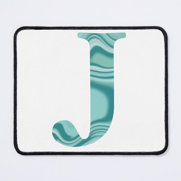 Item preview, J Initial Blue Teal Swirl designed and sold by julesanderson.