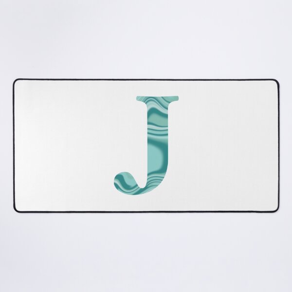 Item preview, J Initial Blue Teal Swirl designed and sold by julesanderson.