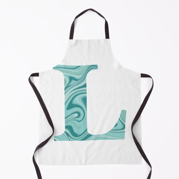 Item preview, L Initial Blue Teal Swirl designed and sold by julesanderson.